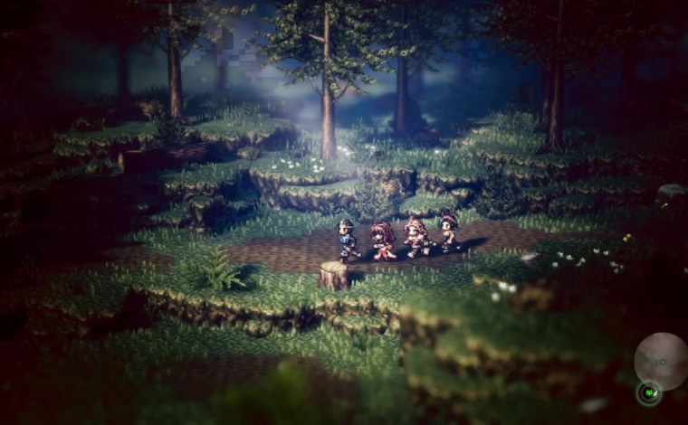 Octopath Traveler - Gameplay dans la forêt