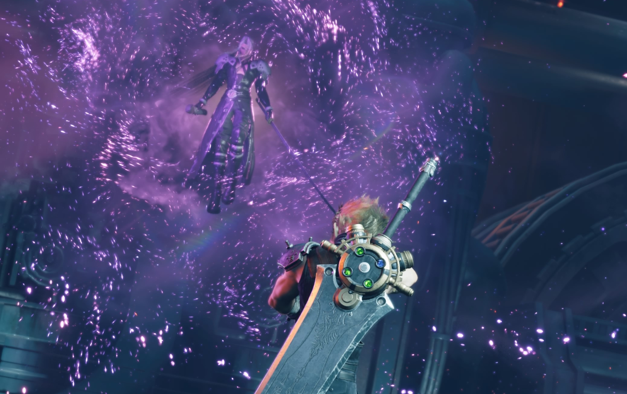 Final Fantasy VII Rebirth — Cloud face à Séphiroth